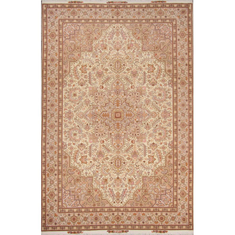 Tappeto Tabriz 50 Raj Persia marrone azzurro 201x315 Tappeto Tabriz 50 Raj Persia marrone azzurro 201x315
