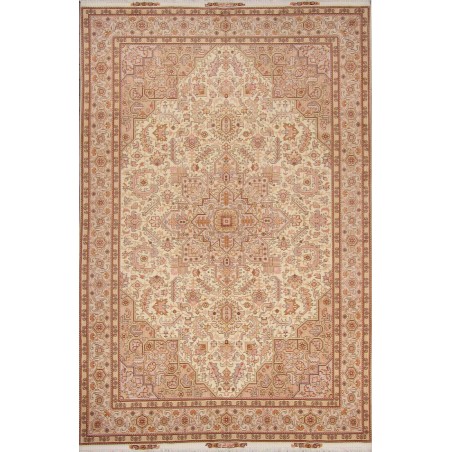 Tappeto Tabriz 50 Raj Persia marrone azzurro 201x315