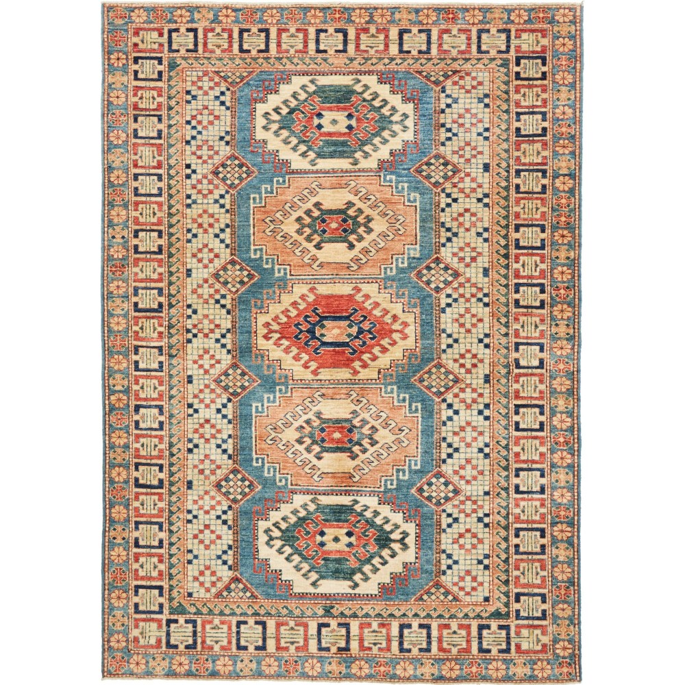 Tappeto Kazak Fine Pakistan marrone 148x212 Tappeto Kazak Fine Pakistan marrone 148x212