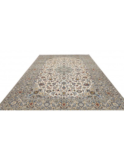 Tappeto Kashan Persia beige grigio 272x367