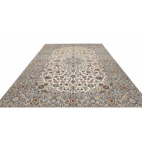 Tappeto Kashan Persia beige grigio 272x367