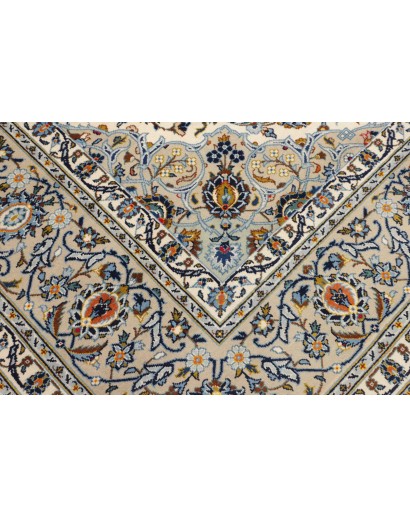 Tappeto Kashan Persia beige grigio 272x367
