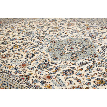 Tappeto Kashan Persia beige grigio 272x367