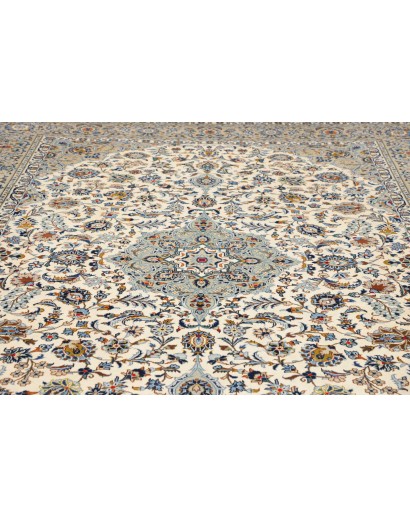 Tappeto Kashan Persia beige grigio 272x367