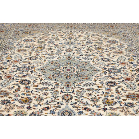 Tappeto Kashan Persia beige grigio 272x367