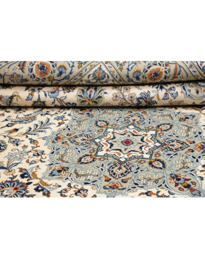 Tappeto Kashan Persia beige grigio 272x367