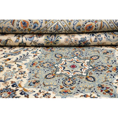 Tappeto Kashan Persia beige grigio 272x367
