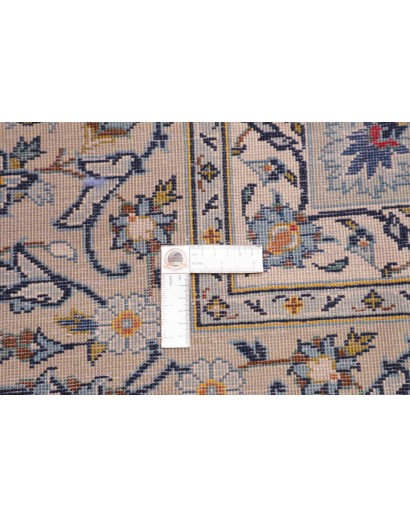 Tappeto Kashan Persia beige grigio 272x367