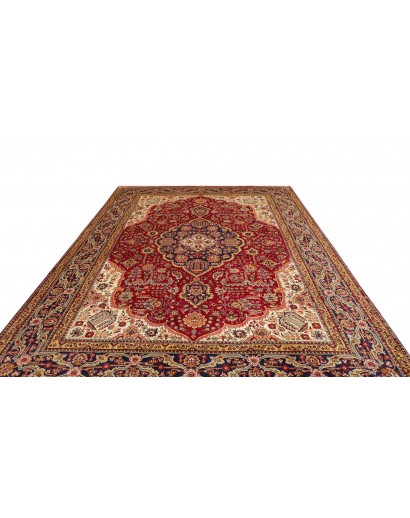 Tappeto Tabriz Persia marrone arancione 252x345