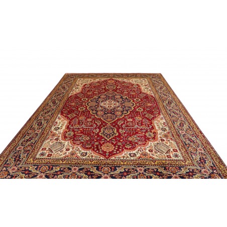 Tappeto Tabriz Persia marrone arancione 252x345