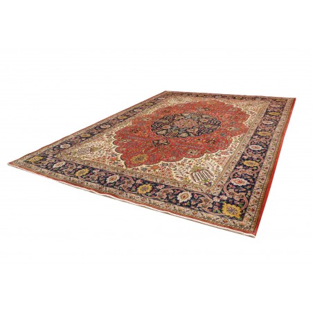 Tappeto Tabriz Persia rosso giallo 293x386