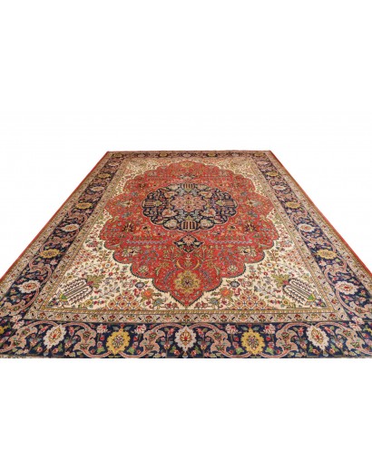 Tappeto Tabriz Persia rosso giallo 293x386