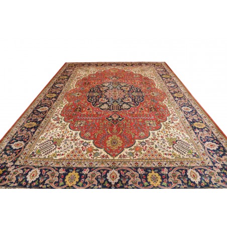 Tappeto Tabriz Persia rosso giallo 293x386