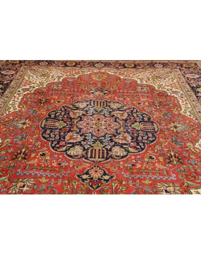 Tappeto Tabriz Persia rosso giallo 293x386