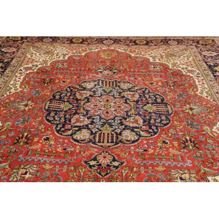 Tappeto Tabriz Persia rosso giallo 293x386