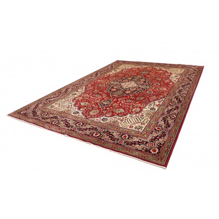 Tappeto Tabriz Persia marrone giallo 255x364