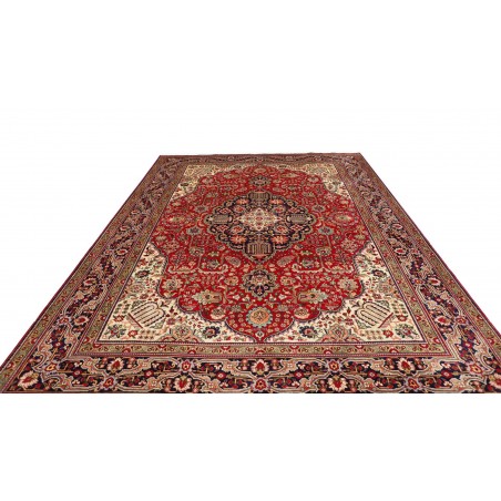 Tappeto Tabriz Persia marrone giallo 255x364
