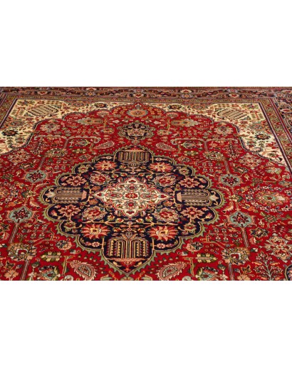 Tappeto Tabriz Persia marrone giallo 255x364