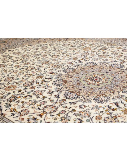 Tappeto Kashan Persia bianco verde 290x385