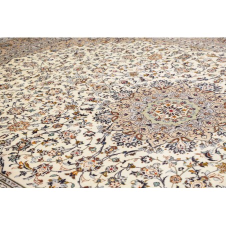 Tappeto Kashan Persia bianco verde 290x385