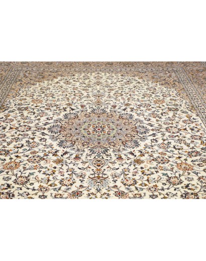 Tappeto Kashan Persia bianco verde 290x385