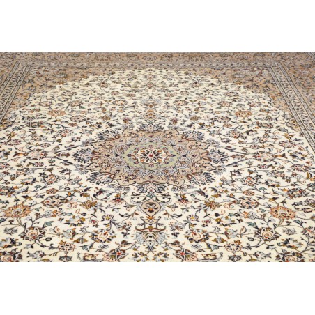 Tappeto Kashan Persia bianco verde 290x385