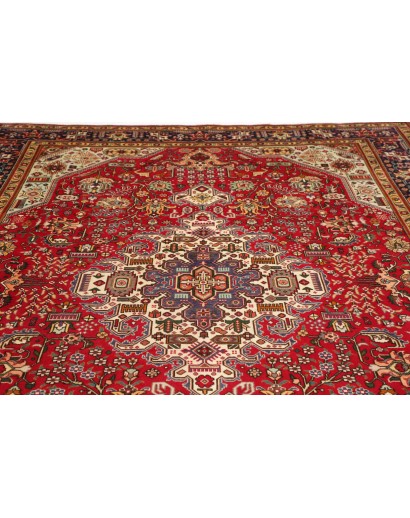 Tappeto Tabriz Persia marrone giallo 253x348
