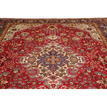 Tappeto Tabriz Persia marrone giallo 253x348