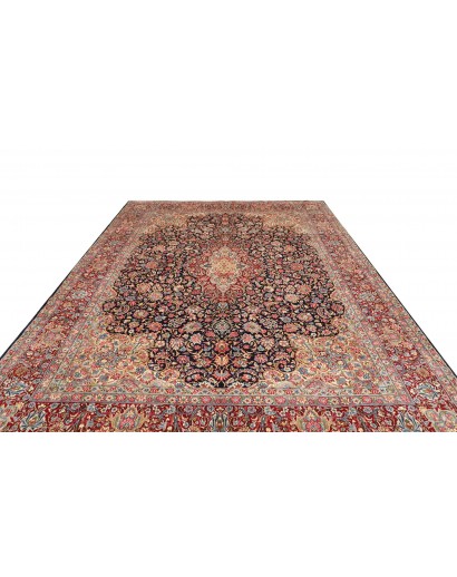 Tappeto Kerman Persia marrone giallo 272x387