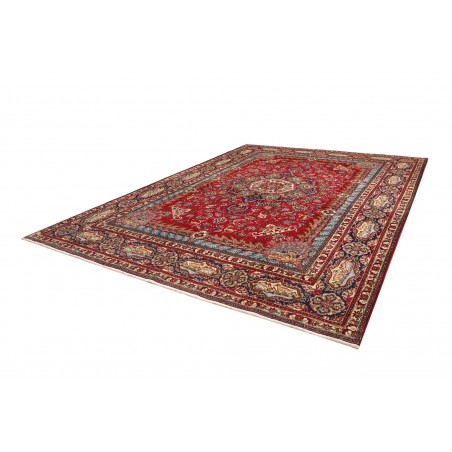 Tappeto Tabriz Persia marrone giallo 302x398