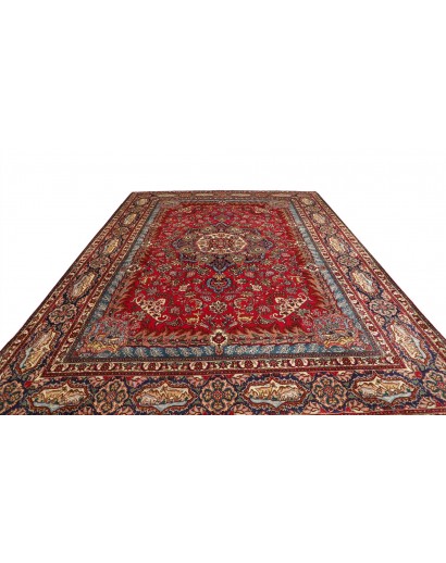 Tappeto Tabriz Persia marrone giallo 302x398