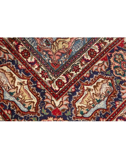 Tappeto Tabriz Persia marrone giallo 302x398