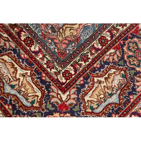 Tappeto Tabriz Persia marrone giallo 302x398