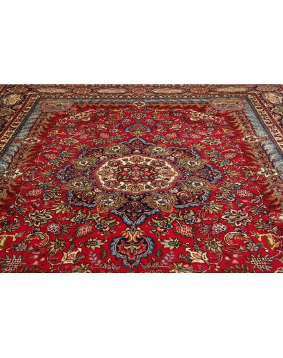 Tappeto Tabriz Persia marrone giallo 302x398