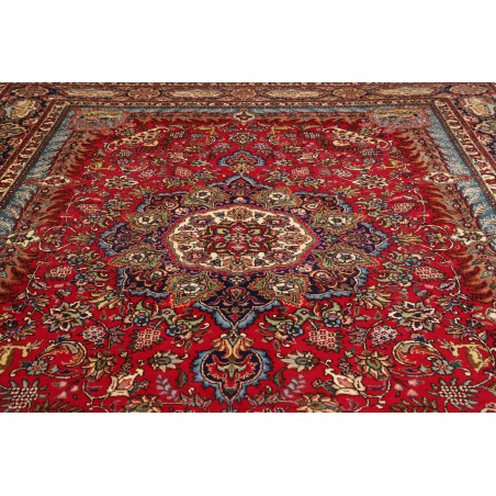 Tappeto Tabriz Persia marrone giallo 302x398