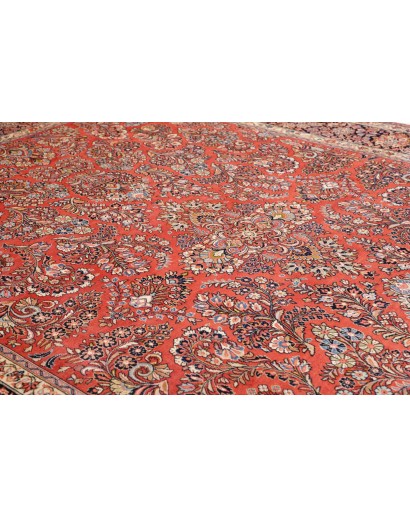 Tappeto Sarough Persia rosso grigio 283x398