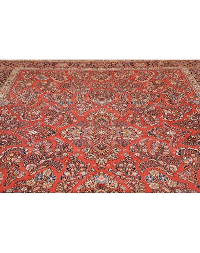 Tappeto Sarough Persia rosso grigio 283x398