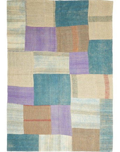 Tappeto Patch Persia azzurro marrone 170x237
