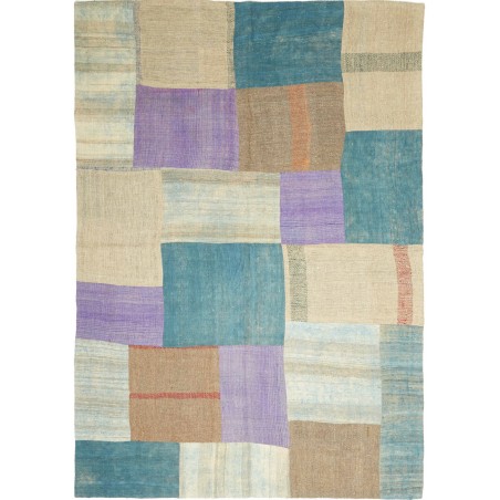 Tappeto Patch Persia azzurro marrone 170x237