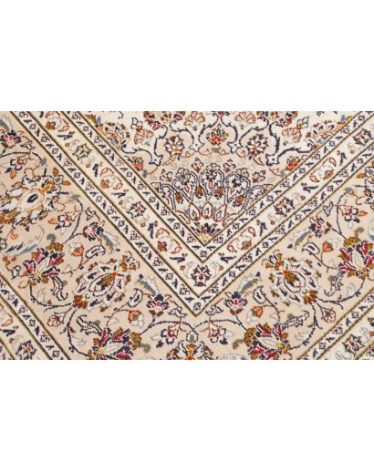 Tappeto Kashan Persia bianco grigio 250x345