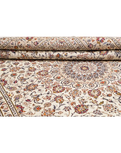 Tappeto Kashan Persia bianco grigio 250x345