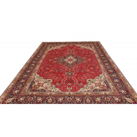 Tappeto Tabriz Persia marrone giallo 245x343