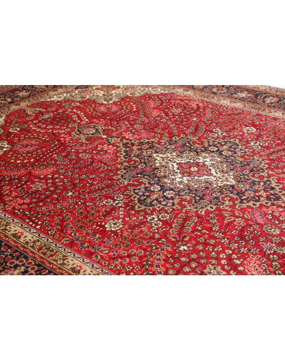 Tappeto Tabriz Persia marrone giallo 245x343