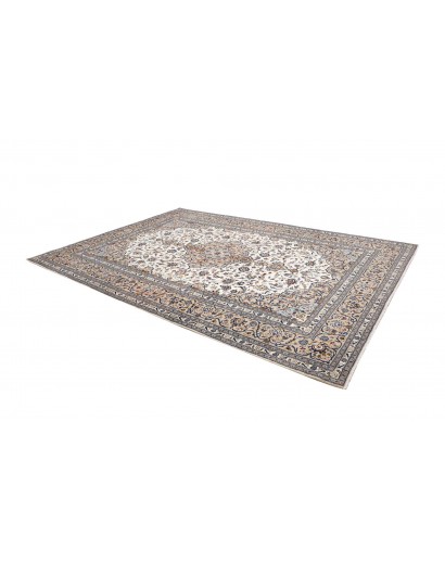 Tappeto Kashan Persia beige grigio 250x353