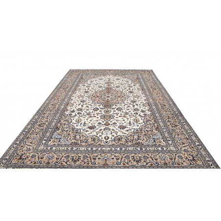 Tappeto Kashan Persia beige grigio 250x353
