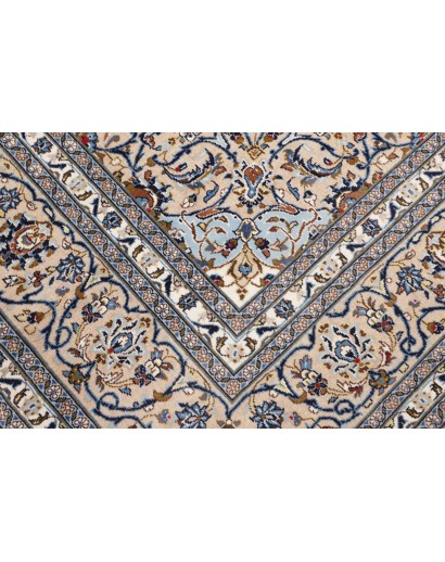 Tappeto Kashan Persia beige grigio 250x353