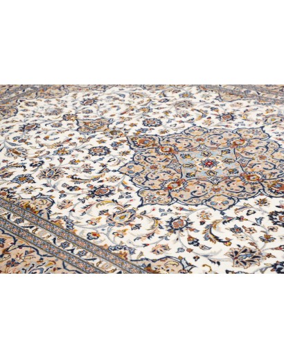 Tappeto Kashan Persia beige grigio 250x353