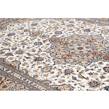 Tappeto Kashan Persia beige grigio 250x353