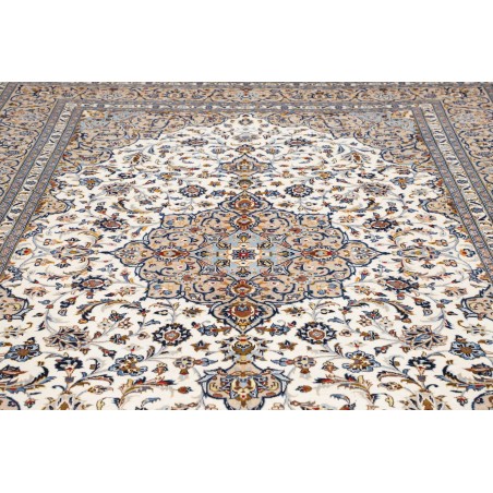Tappeto Kashan Persia beige grigio 250x353