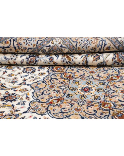 Tappeto Kashan Persia beige grigio 250x353